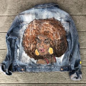 LUZA - Hand painted denim jacket